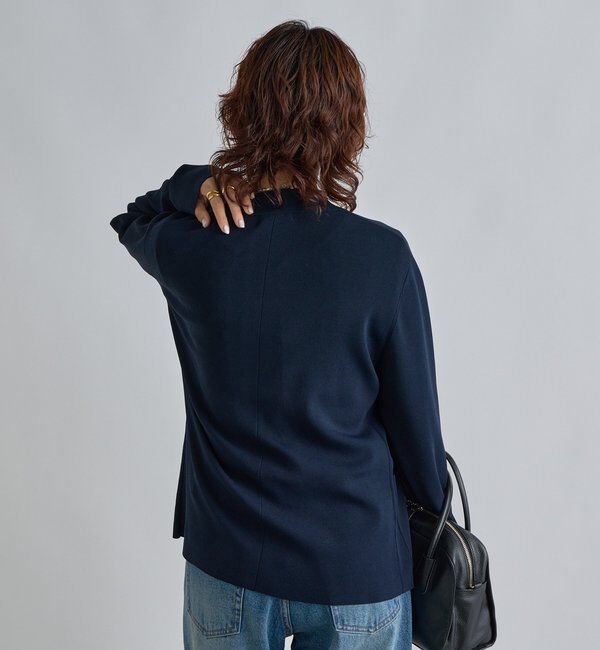  「【季節の変わり目に/接触冷感】ニットジャケット」|テーラードジャケット|