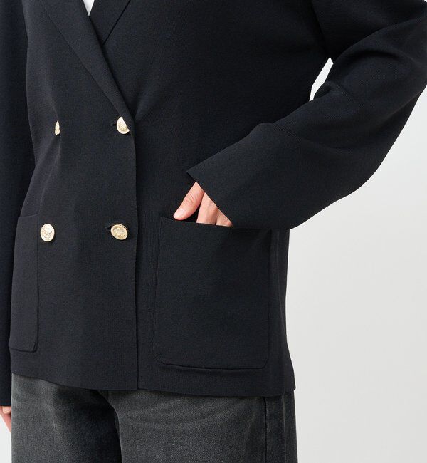  「【季節の変わり目に/接触冷感】ニットジャケット」|テーラードジャケット|