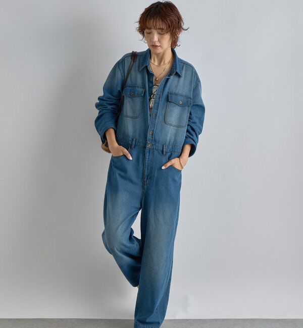  「【一枚で決まる】デニムジャンプスーツ」|ワンピース|