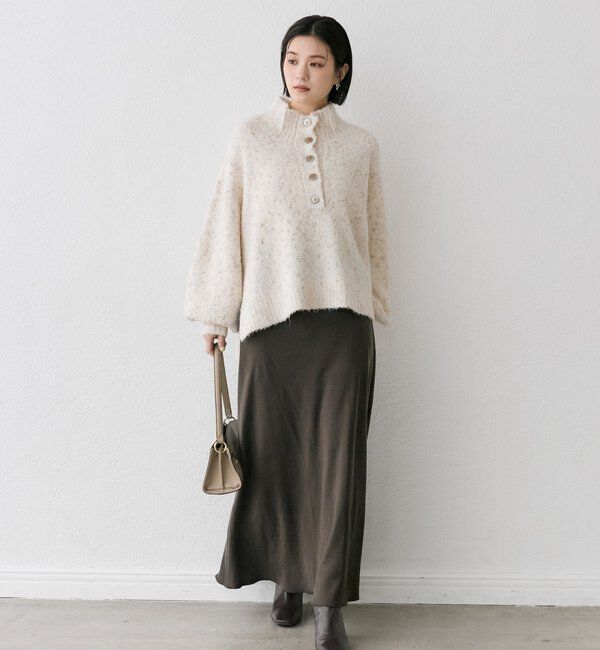  「【上品な揺れ感】キュプラ混バイアススカート」|スカート|