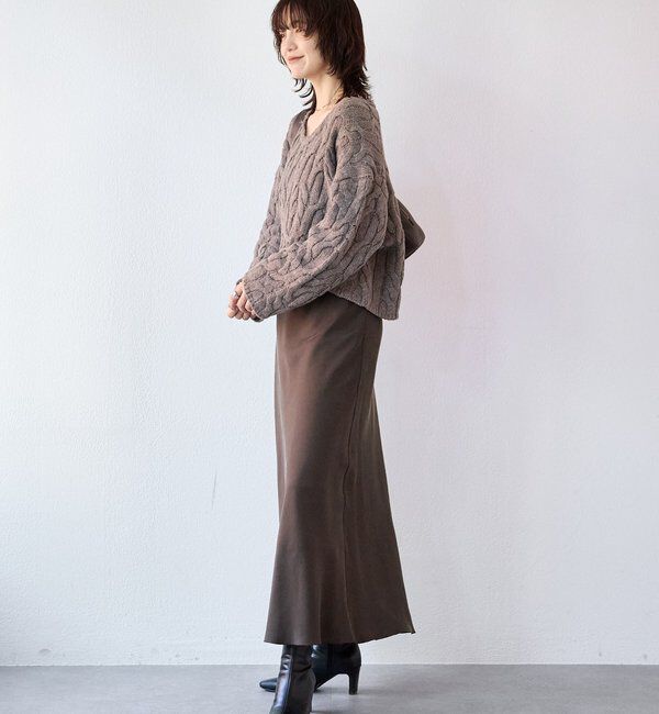  「【上品な揺れ感】キュプラ混バイアススカート」|スカート|