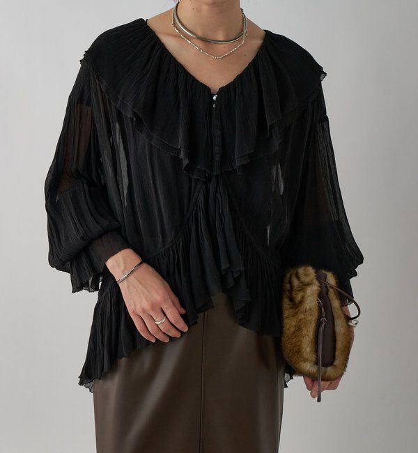  「【着映え◎】ヨウリュウラッフルブラウス」|シャツ・ブラウス|