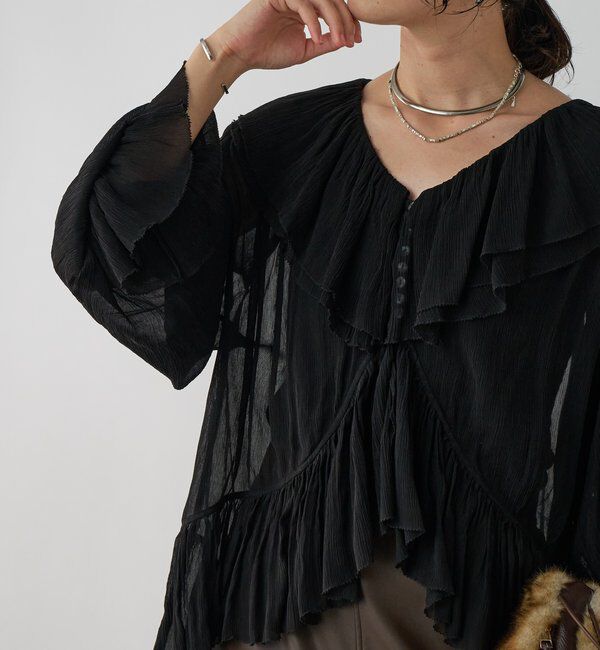  「【着映え◎】ヨウリュウラッフルブラウス」|シャツ・ブラウス|