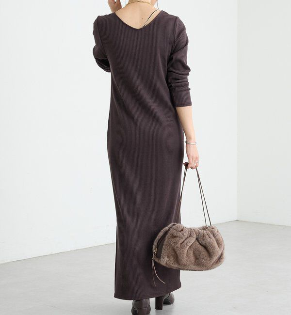  「【全骨格細見え】NEW2WAYロングリブワンピース」|ワンピース|