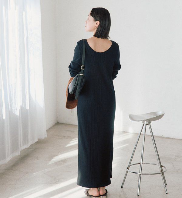  「【全骨格細見え】NEW2WAYロングリブワンピース」|ワンピース|