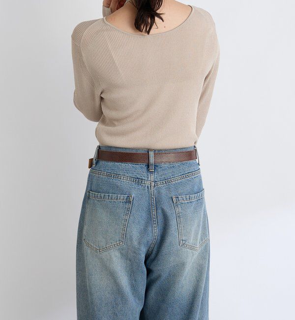  「【オンオフ使える】2wayリブニット」|ニット・セーター|