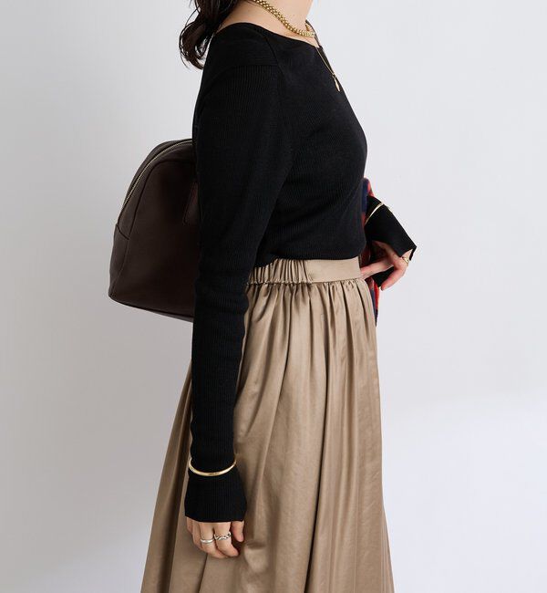  「【オンオフ使える】2wayリブニット」|ニット・セーター|