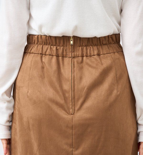  「【すっきり見えが叶う】ブラッシュドクロスIラインスカート」|スカート|