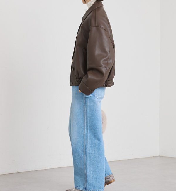  「【洗練された着こなしに】合皮ブルゾン」|ブルゾン・スタジャン|