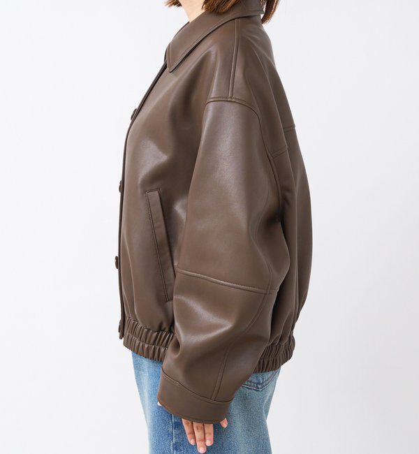  「【洗練された着こなしに】合皮ブルゾン」|ブルゾン・スタジャン|