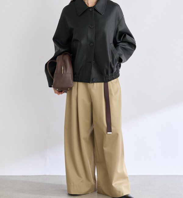  「【洗練された着こなしに】合皮ブルゾン」|ブルゾン・スタジャン|