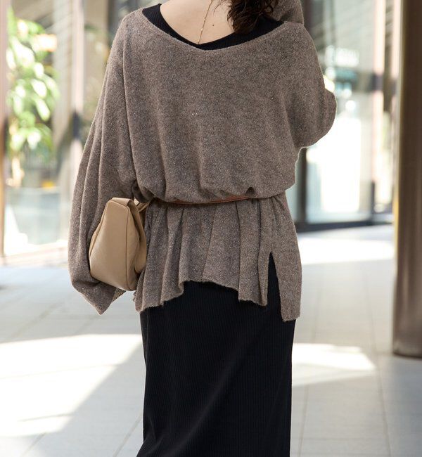  「【リニューアル】2wayスパングルシアーニット」|ニット・セーター|