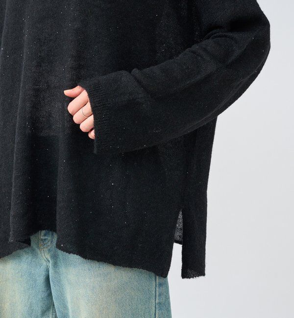  「【リニューアル】2wayスパングルシアーニット」|ニット・セーター|