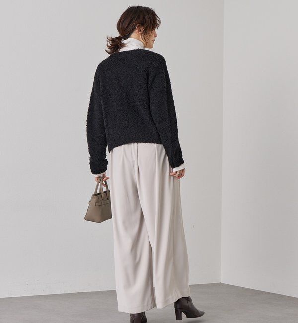  「【オンオフ使える】ウールボアニットジャケット」|カーディガン|