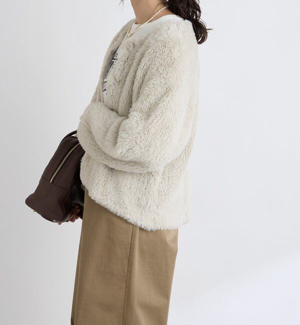  「【リバイバル/着映え】ダブルフェイスシャギーカーデ・2」|カーディガン|