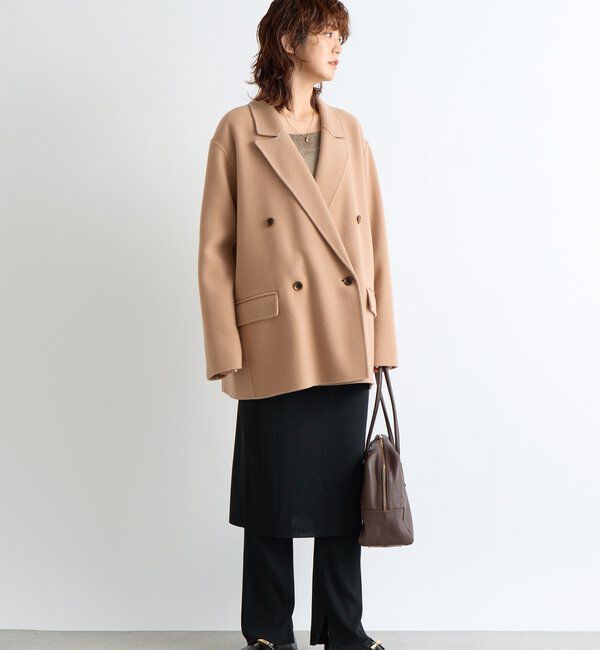  「【キャッチーなアイテム】スカートドッキングニットパンツ」|チノ|