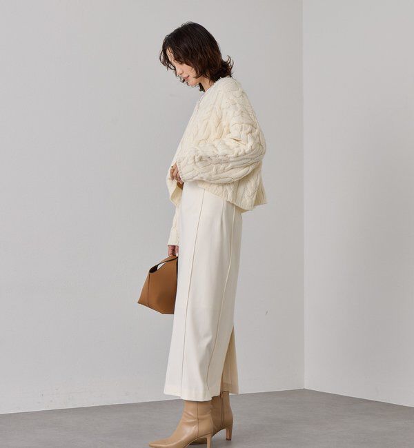  「【暖かく着れる】両面起毛ピンタックナロースカート」|スカート|