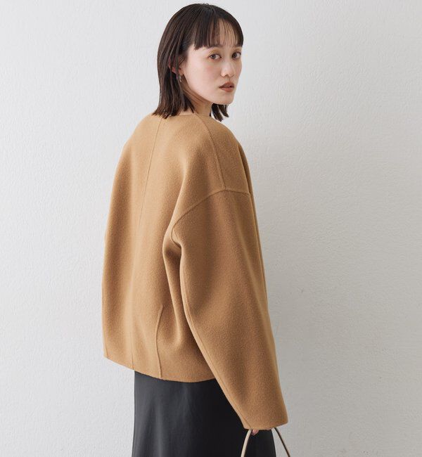  「【上品見え】ウールリバーショートコート」|その他|