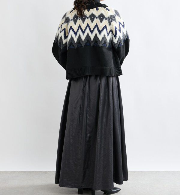  「【モダンな印象】ノルディックニットブルゾン」|カーディガン|