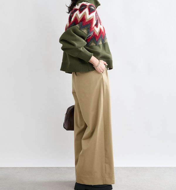  「【抜け感】タックチノワイドパンツ」|チノ|