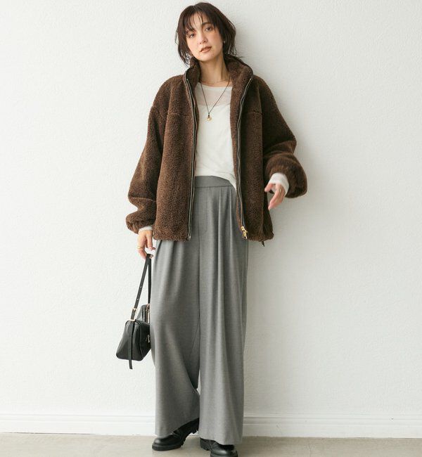  「【リバイバル/暖かみのある素材感】テディボアZIPコート」|その他|