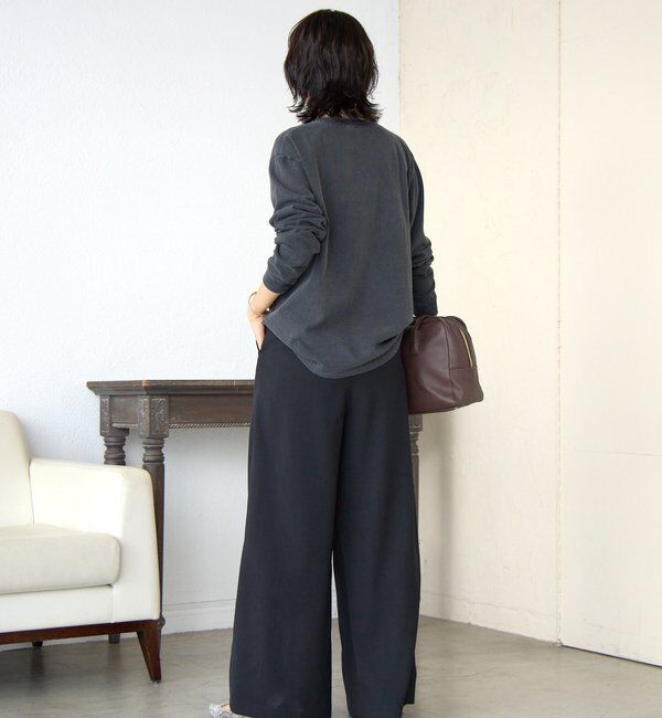  「【a Nice （ア ・ニース）】Twoolワイドパンツ」|チノ|