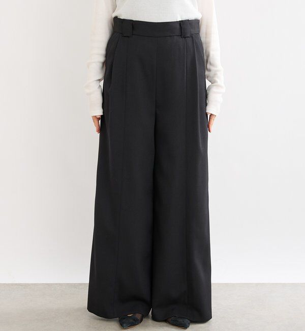  「【a Nice （ア ・ニース）】Twoolワイドパンツ」|チノ|