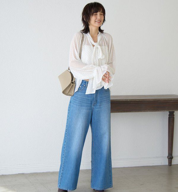  「【上品に華やぐ】フォイルドットボウタイブラウス」|シャツ・ブラウス|