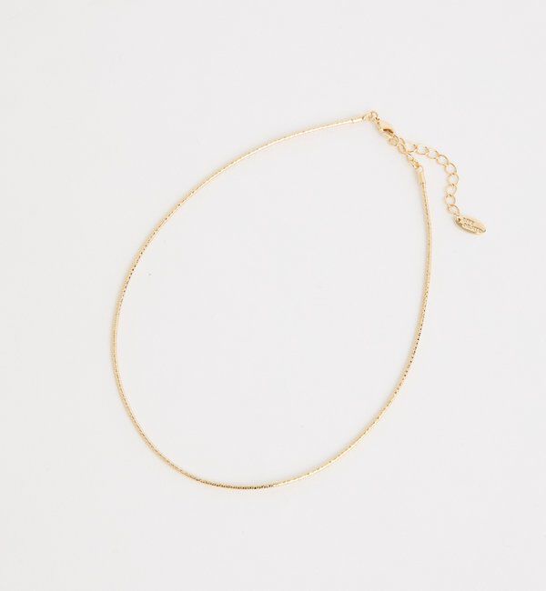  「【洗練された印象に】ワイヤーショートネックレス」|ブローチ・コサージュ|