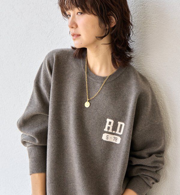  「【バックロゴが目を惹く】アスレチックロゴニット」|ニット・セーター|