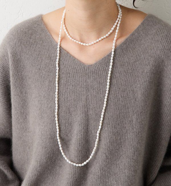  「【アレンジ自在】120cmパール&times;SV925ネックレス」|ブローチ・コサージュ|