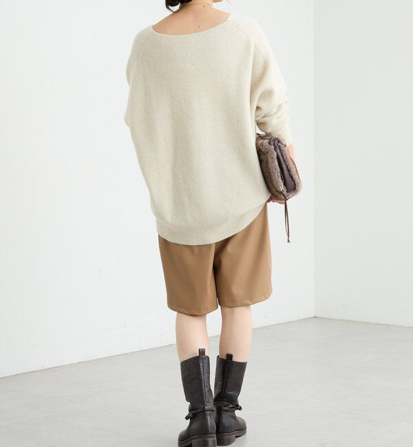  「【ハンサムな着こなしに】合皮ハーフパンツ」|チノ|