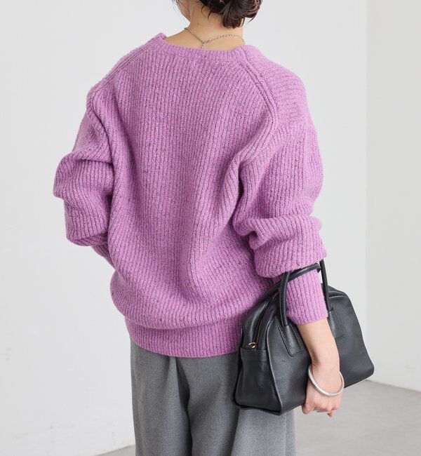  「【キャッチーな素材感】ブークレーヤーンカーディガン」|カーディガン|