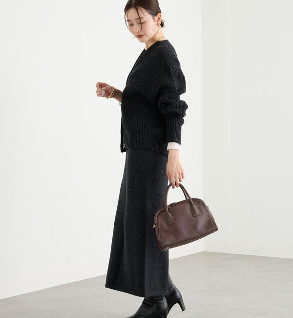  「【セットアップ対応可】ブークレーヤーンタイトスカート」|スカート|