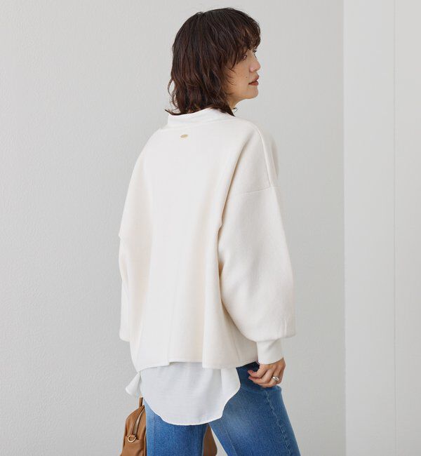  「【抜け感◎】キーネッククッションニット」|ニット・セーター|