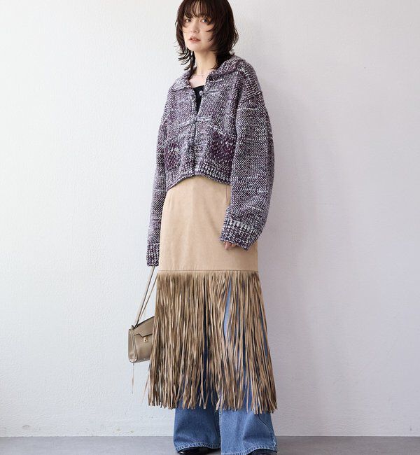  「予約【a Nice （ア ・ニース）】フリンジスカート」|スカート|
