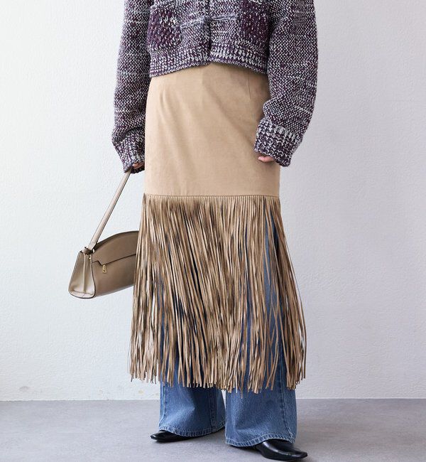  「予約【a Nice （ア ・ニース）】フリンジスカート」|スカート|