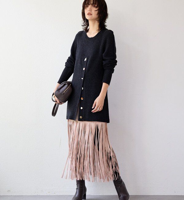 「予約【a Nice （ア ・ニース）】フリンジスカート」|スカート|