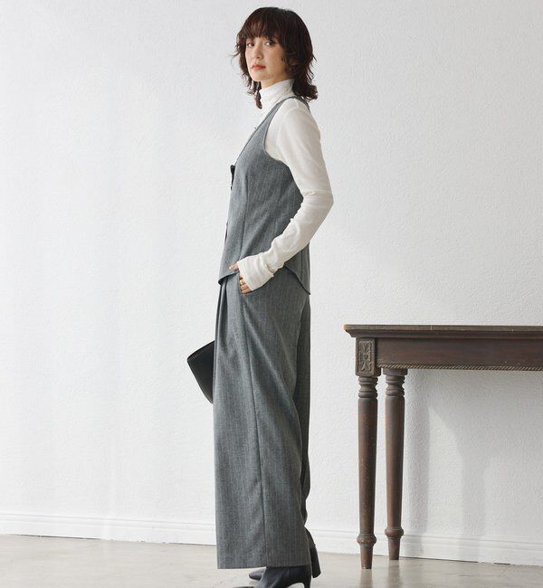  「【セットアップ対応可】ウーリーツイル2タックパンツ」|チノ|