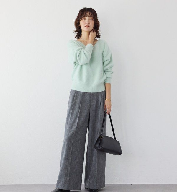  「【セットアップ対応可】ウーリーツイル2タックパンツ」|チノ|