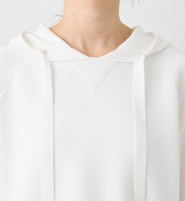  「【ロングシーズン活躍】スエットライクフーディニット」|ニット・セーター|