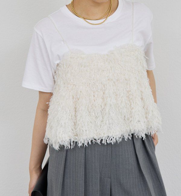  「【セットアップ対応】フリンジキャミソール」|シャツ・ブラウス|