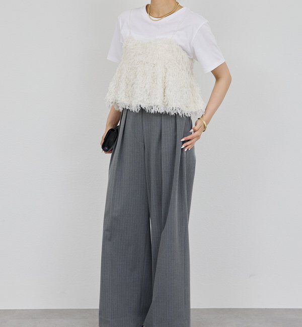  「【セットアップ対応】フリンジキャミソール」|シャツ・ブラウス|