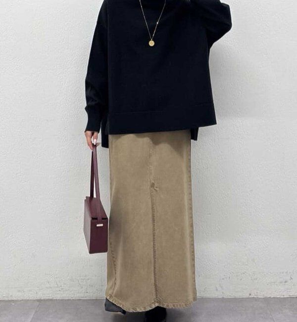  「【セットアップ対応】リヨセルスリットスカート」|スカート|