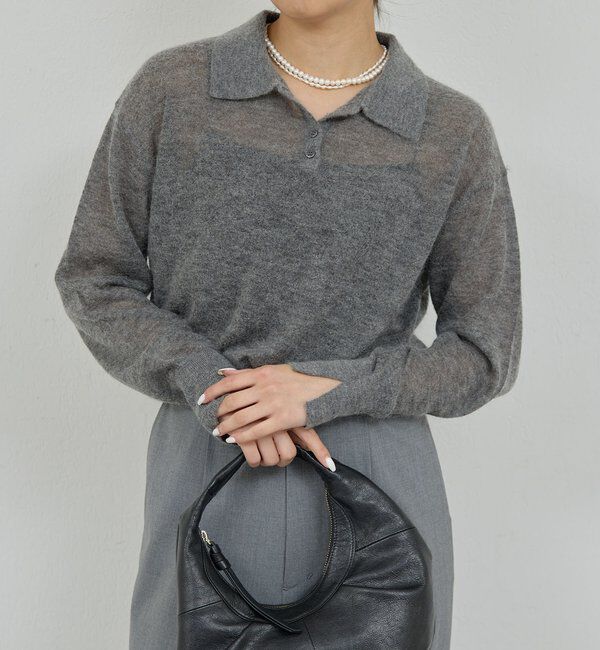  「シアーモヘヤポロニット」|ニット・セーター|