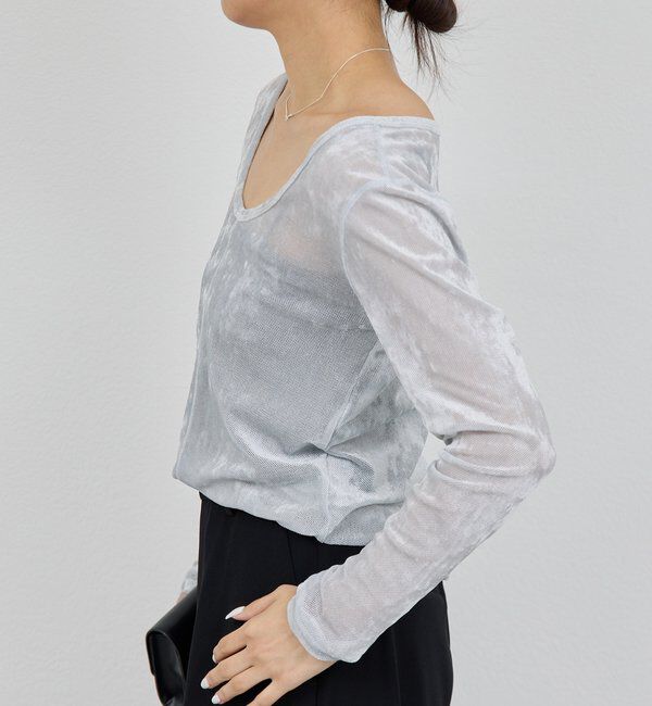  「【2WAY】メッシュフロッキーロンＴ」|Tシャツ・カットソー|