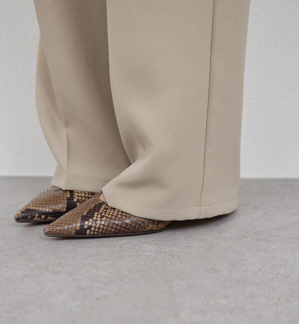  「【シワになりにくい】ジャージータックワイドパンツ」|チノ|