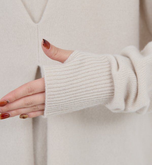  「ウールカシミヤタックVプルオーバー」|ニット・セーター|