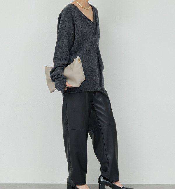  「ウールカシミヤタックVプルオーバー」|ニット・セーター|