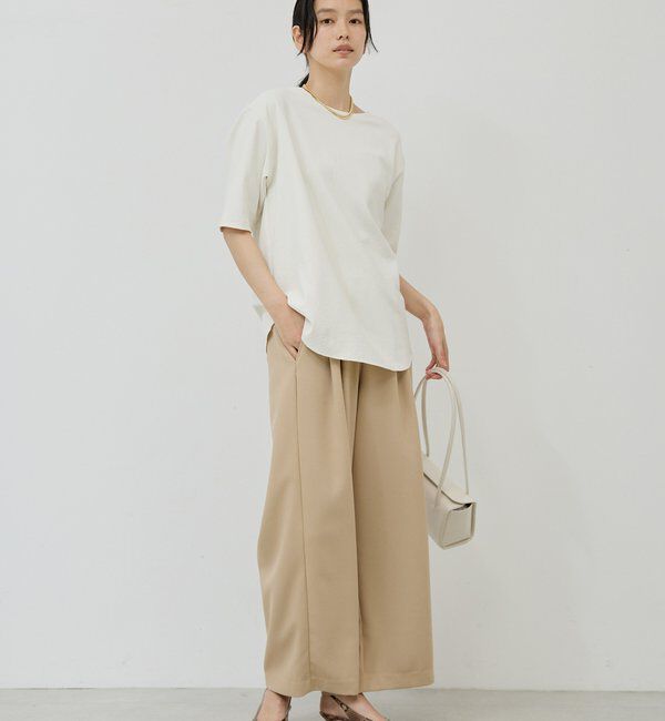  「【CHIHAYAコラボ】スウェードライクタックイージーパンツ」|チノ|